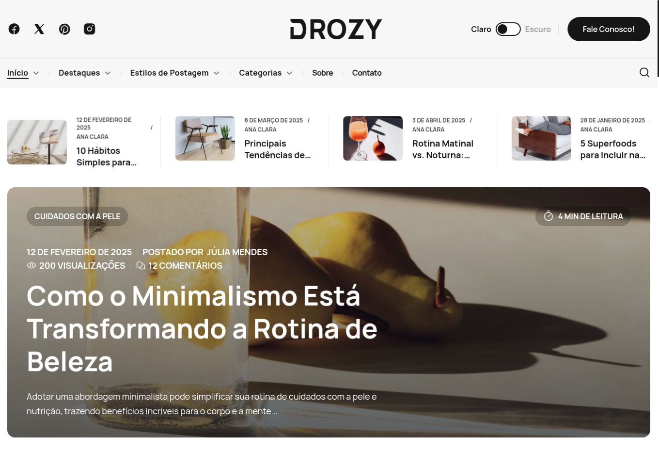 BelezaViva — Beauty and nutrition editorial website
