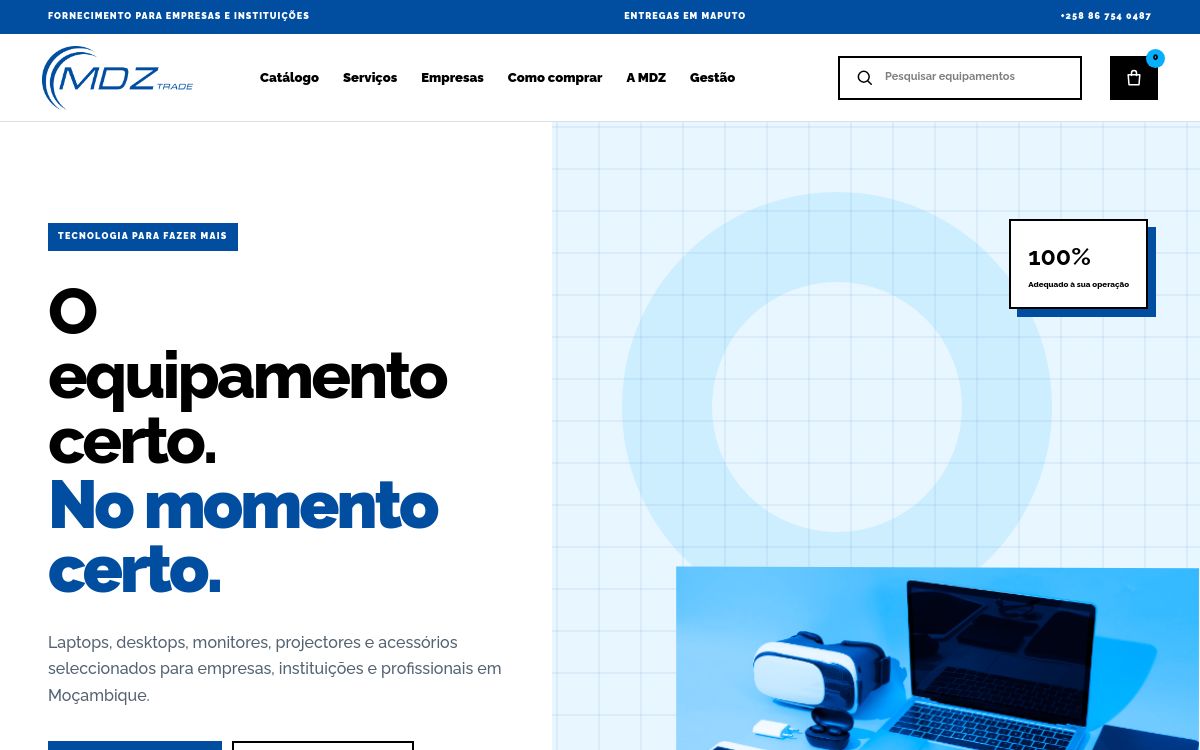 MDZ Trade — Corporate commerce website